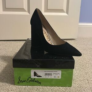 Halton Black Suede Sam Edelman Heels